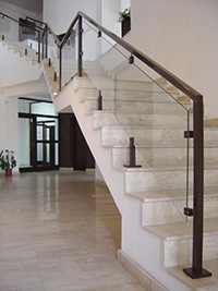Stair balustrades clear toughened glass